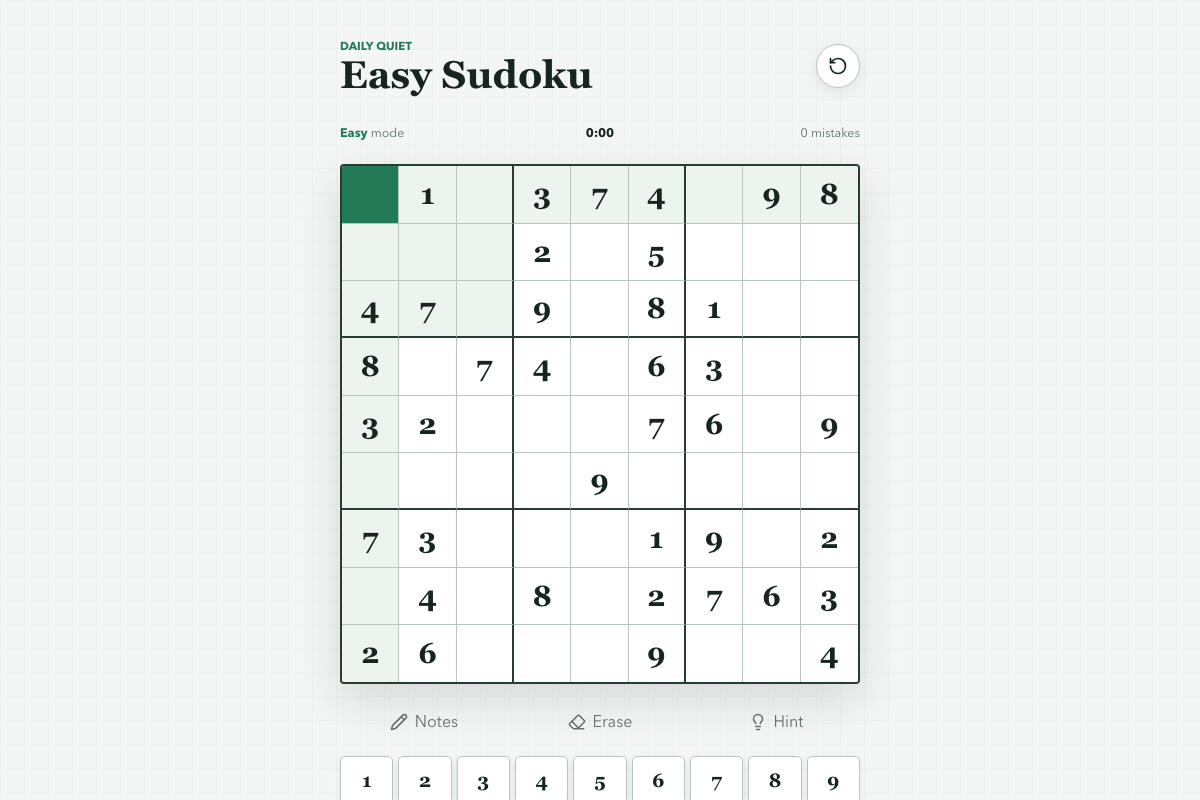 Easy Sudoku puzzle